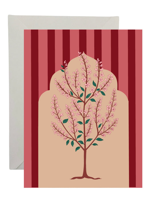 Tree with Stripes and Arch Card